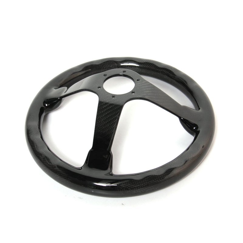 HIWOWSPORT Carbon Fiber Racing Quick Release Steering Wheel 14'' inch 350mm Diameter 6 Bolts - Image 3